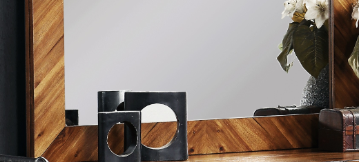 Mirror, No Assembly Required, Chestnut Finish