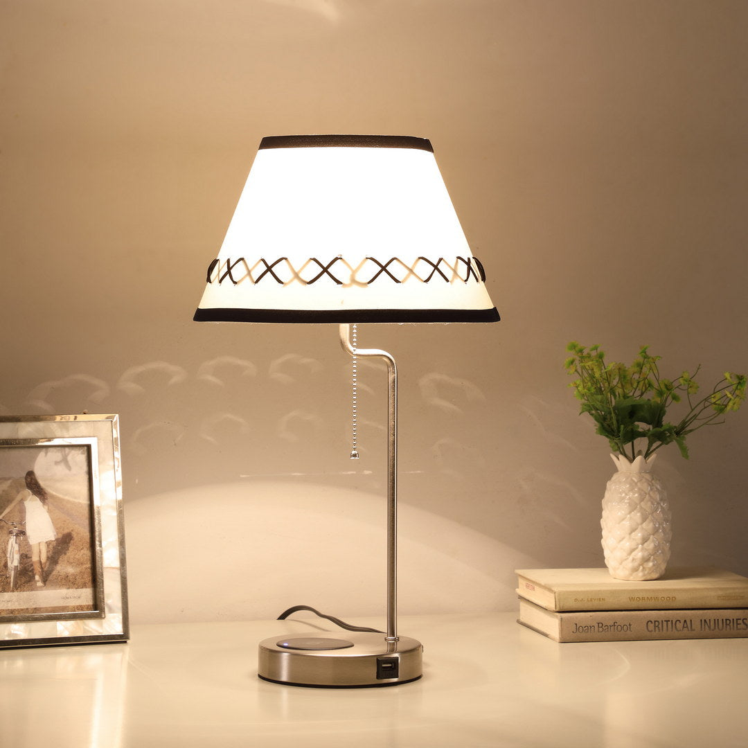 20-Inch Shelby Modern Craft Table Lamp w/ USB / Charging Station
