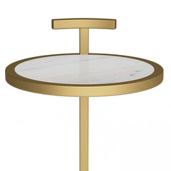 Brook - C Side Table - White / Gold