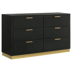 Sophia Black 6-drawer Dresser