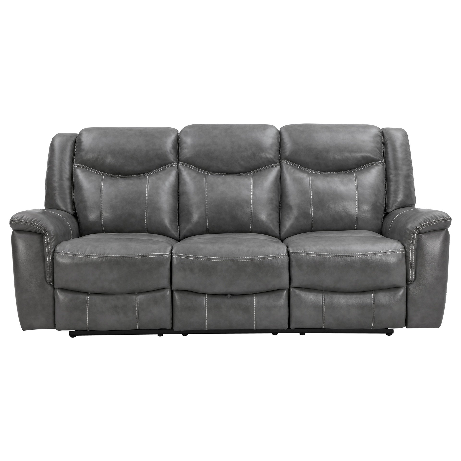 Hudson Casual Grey Motion Sofa with Pillow Top Arms