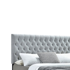 Newport Light Grey Upholstered 4-Drawer Tufted Storage Eastern King Bed