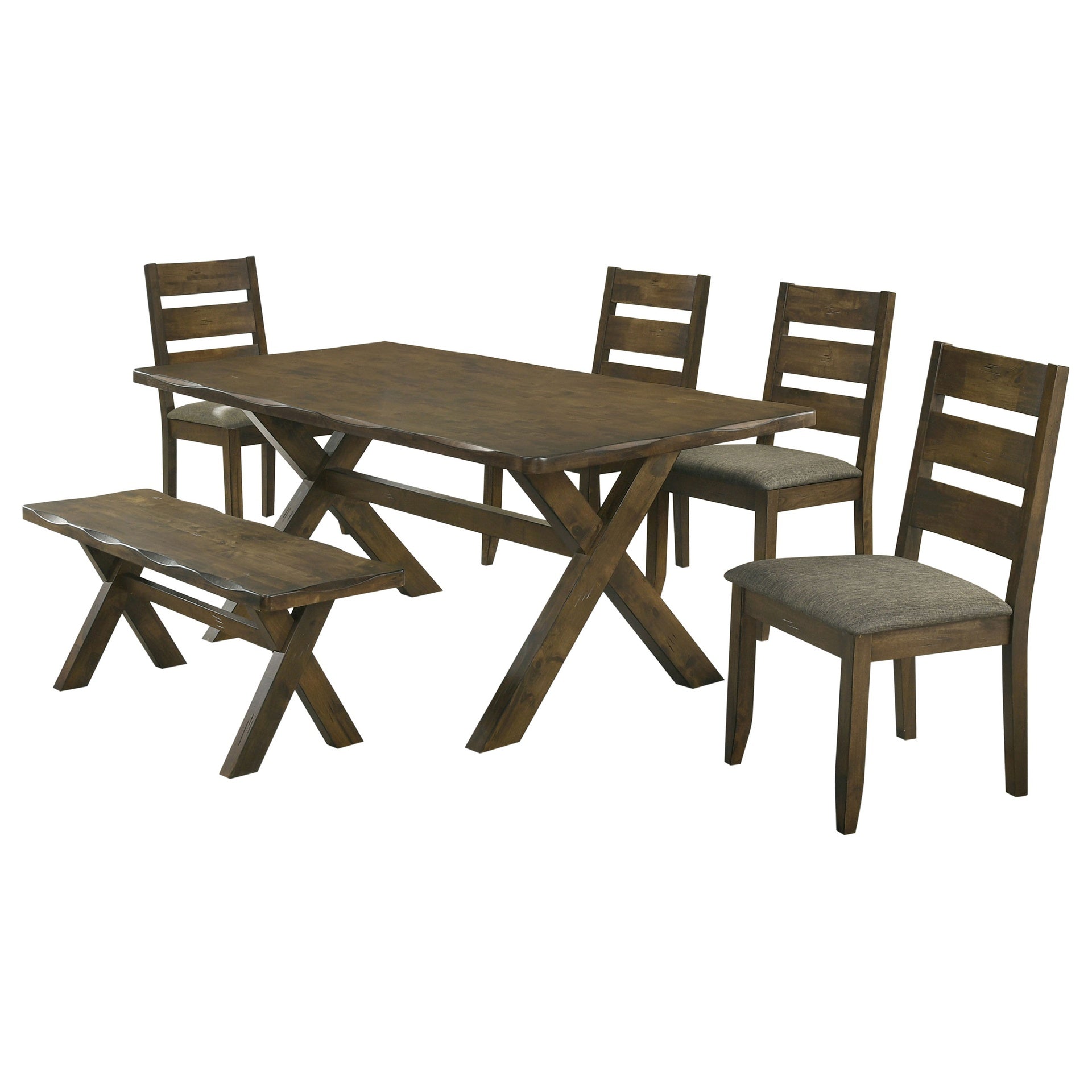 Gawain Rustic Nutmeg 6-piece Dining Set