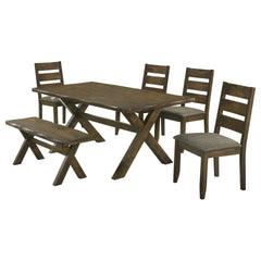 Gawain Rustic Nutmeg 6-piece Dining Set