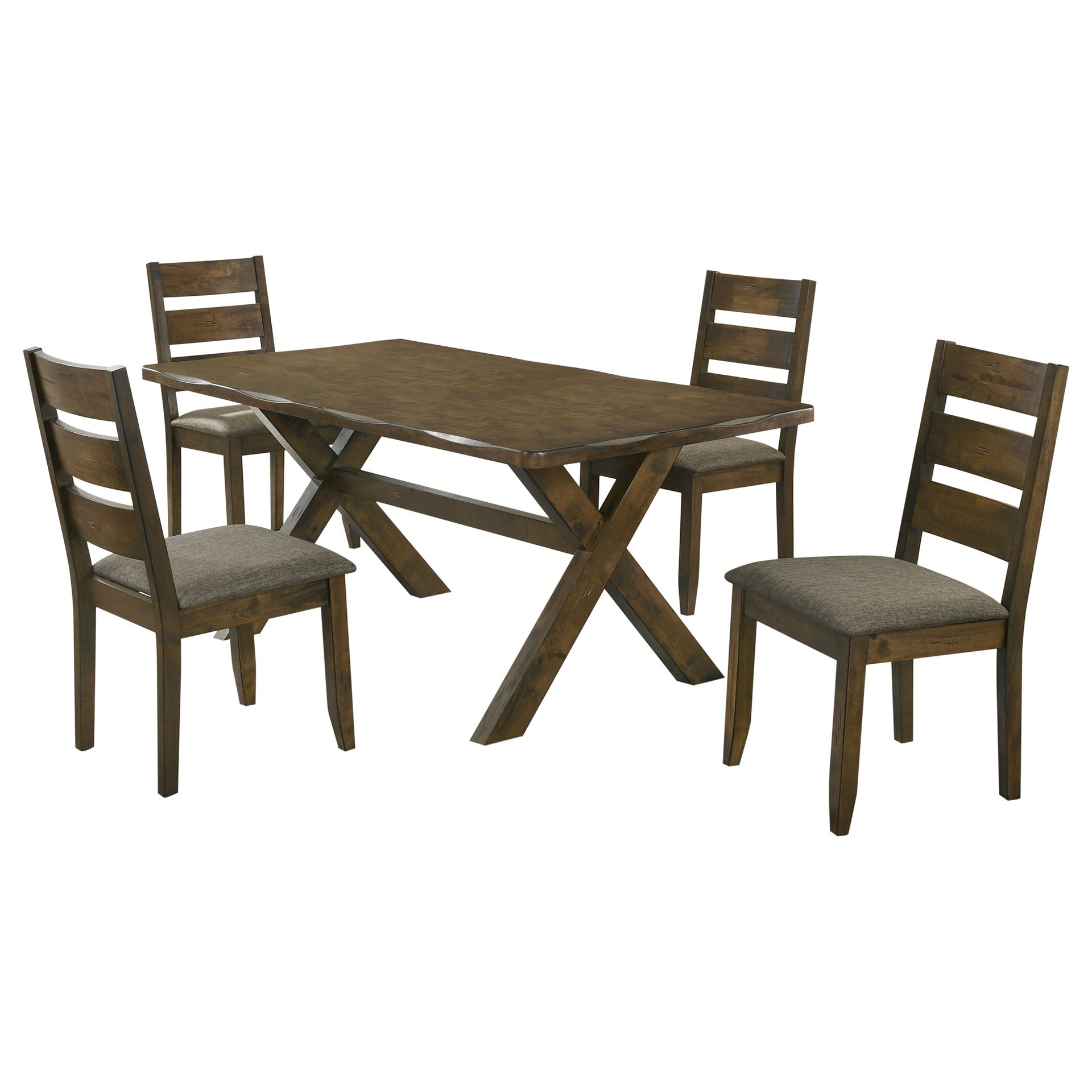 Gawain Rustic Knotty Nutmeg 5-piece Dining Set