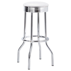 Midge White 3-piece Round 1950s Bistro Pub Bar Table Set