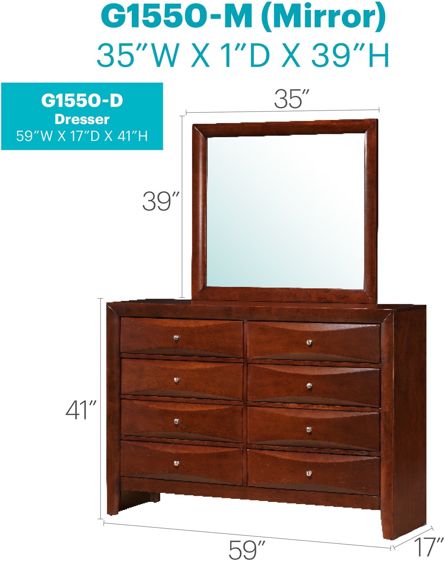 Marilla G1550-D Dresser , Cherry