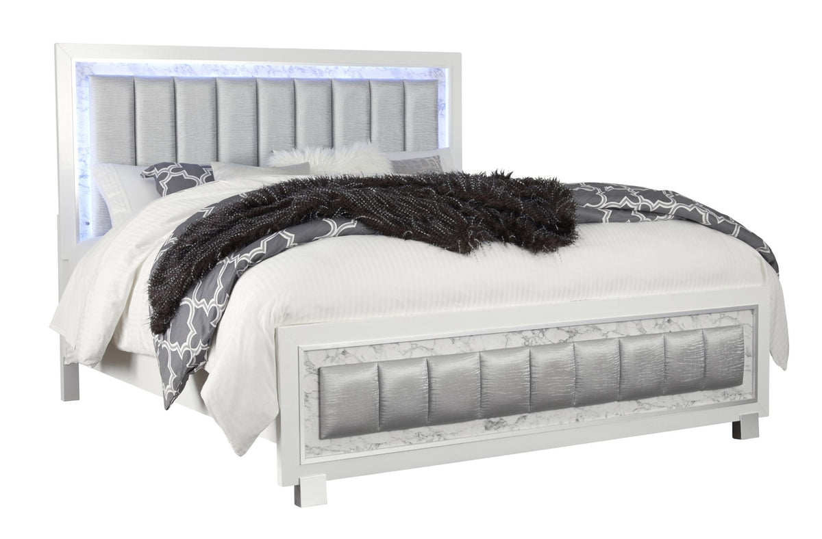 SKYE MARBLE WHITE KING BED