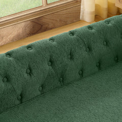 Elegant rectangular pet bed for big and oversized dogs, durable elevated dog sofa bed, comfortable dog sofa, modern and fashionable linen fabric dog sofa-OLIVE GREEN