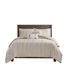 Full/Queen 3 Piece Cotton Yarn Dyed Duvet Cover Set