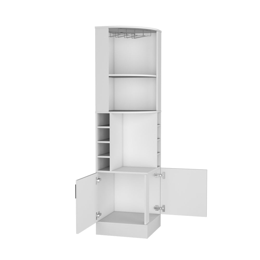 Corner Bar Cabinet Cleveland Eco, Living Room, White