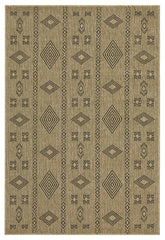 Earth GC_NTL1001 Jute/Black 2 ft. 7 in. x 7 ft. 3 in. Indoor/Outdoor Area Rug