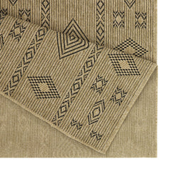 Earth GC_NTL1001 Jute/Black 2 ft. 7 in. x 7 ft. 3 in. Indoor/Outdoor Area Rug