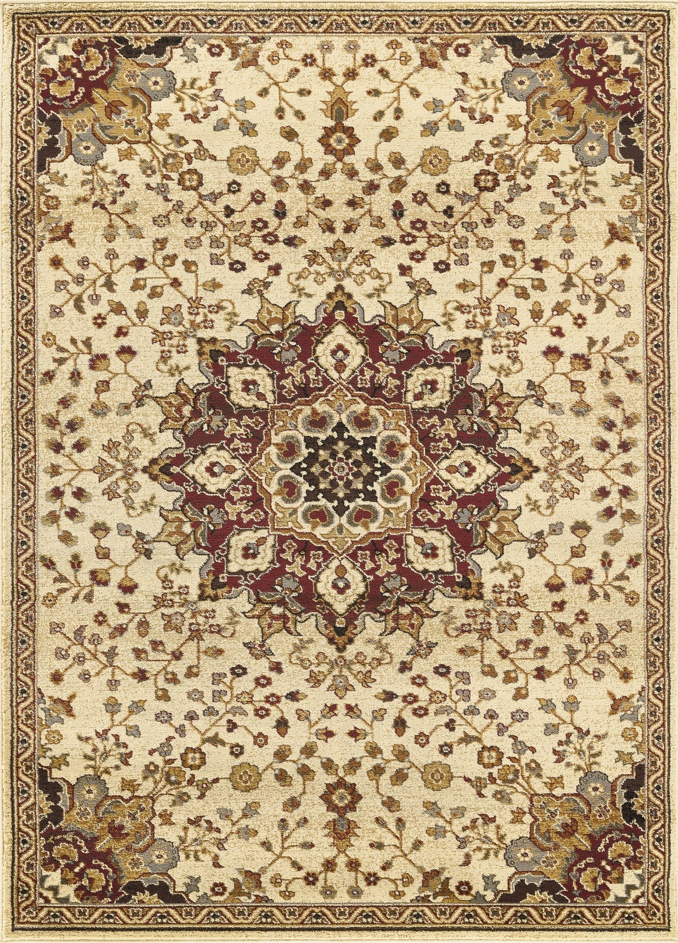 Classic GC_VIN5014 Cream 2 ft. x 3 ft. Area Rug