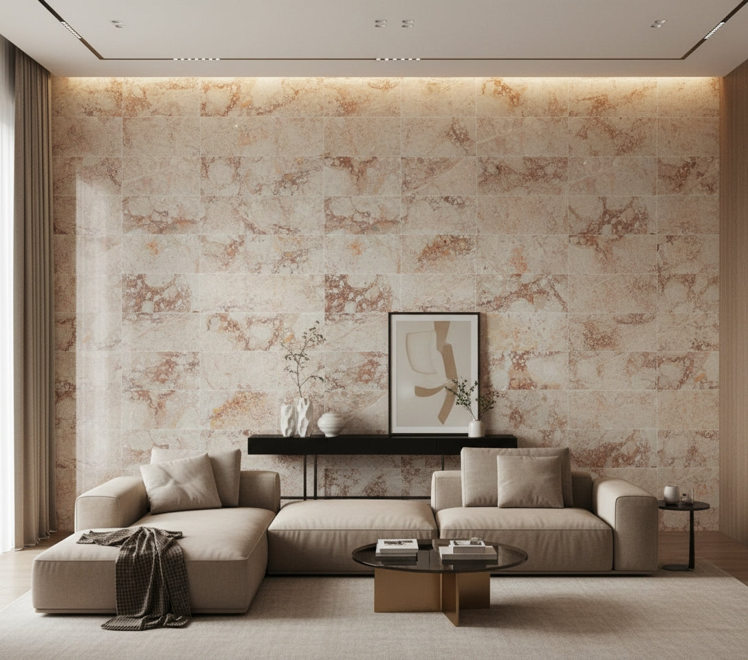 12x24 Pink natural marble polished tiles, natural stone, genuine marble, real marble, for wall and floor, 1 box 4 pcs