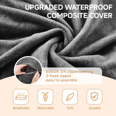 4FT bean bag chair, memory foam filling, adult and teen bean bag chair, soft sofa with removable flannel cover, round sofa for living room, bedroom, college dorm.