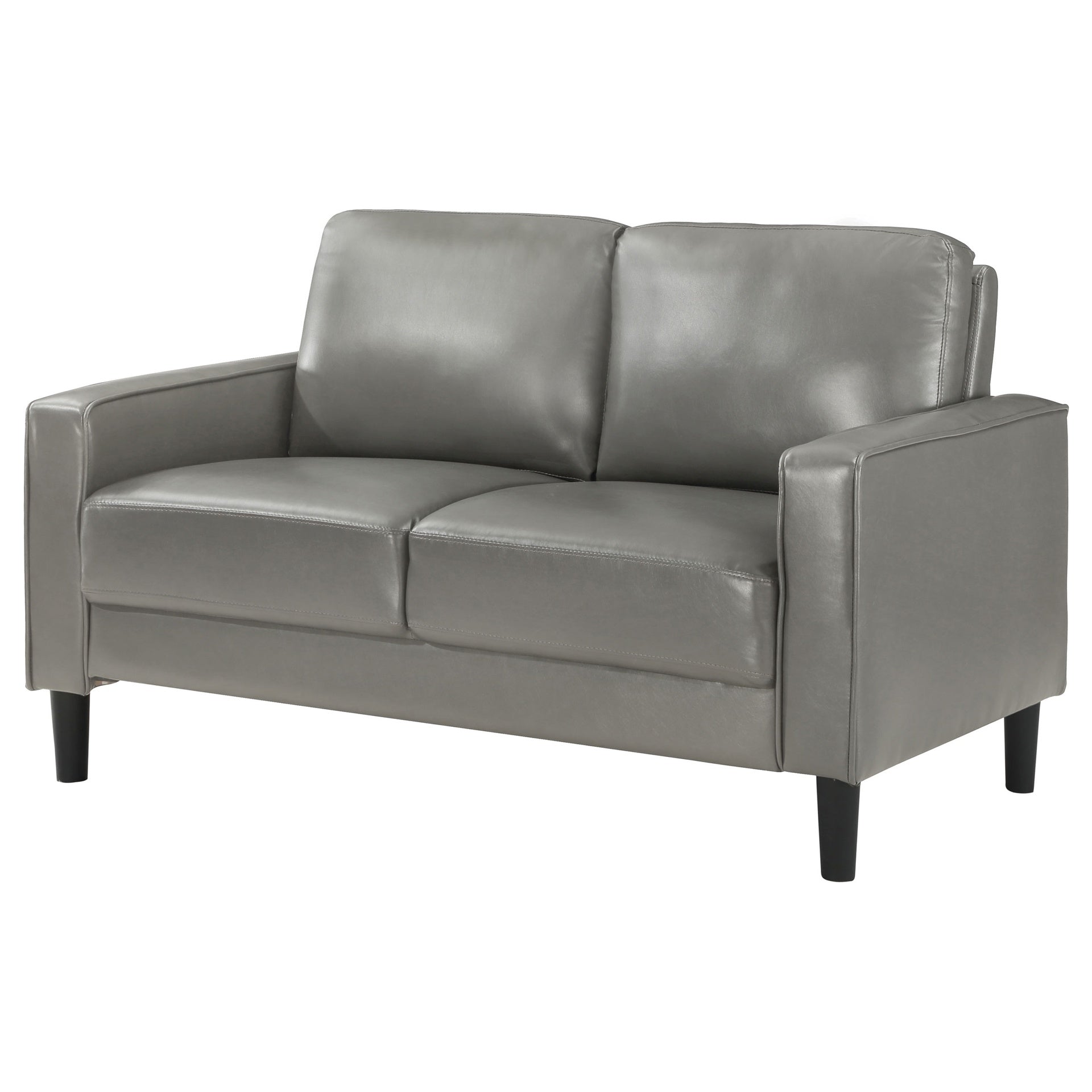Farallone Grey Upholstered Track Arm Loveseat