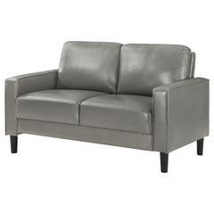 Farallone Grey Upholstered Track Arm Loveseat