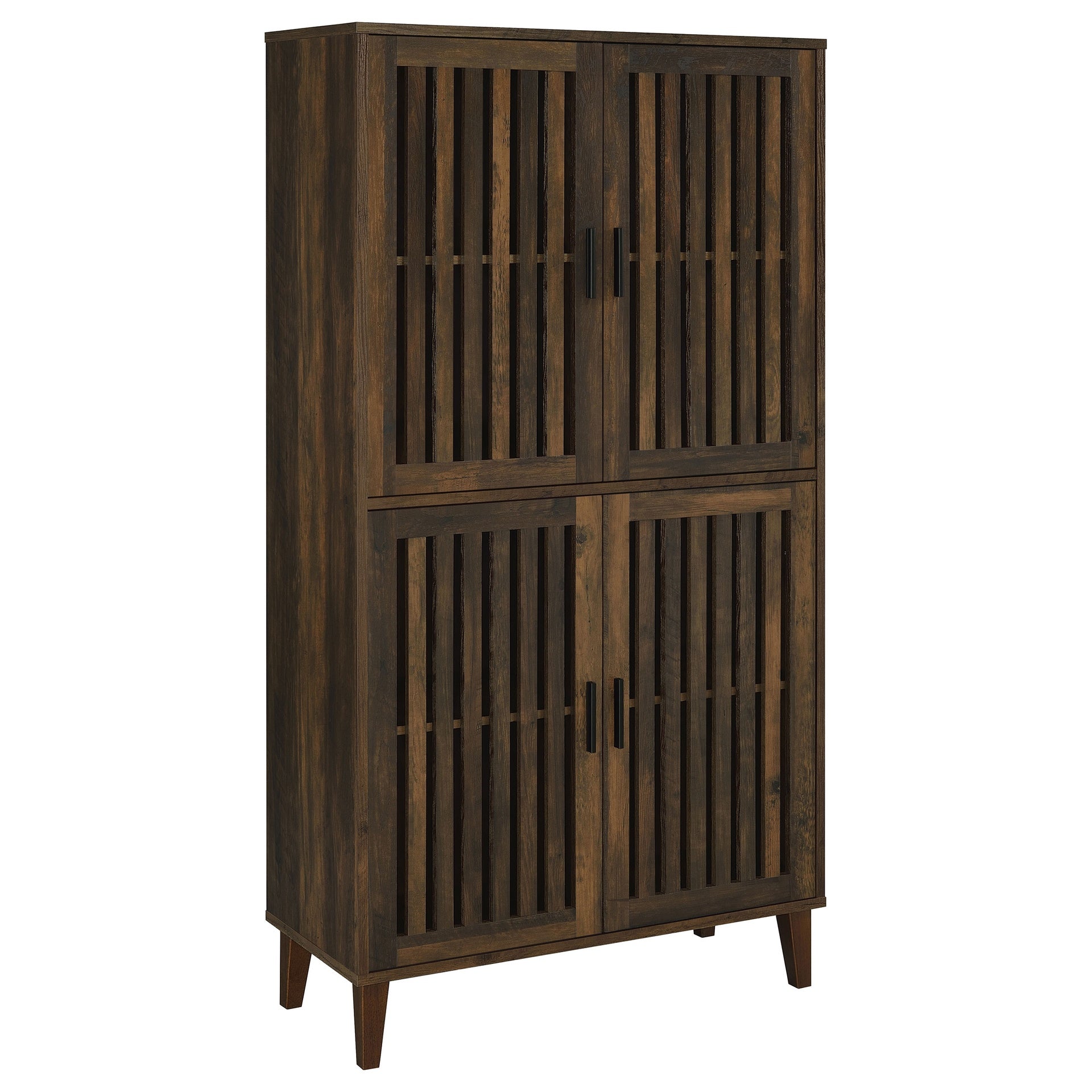 Sakai Dark Pine 4-door Tall Accent Cabinet