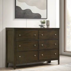 Clement Dark Cocoa 6-drawer Dresser Cabinet