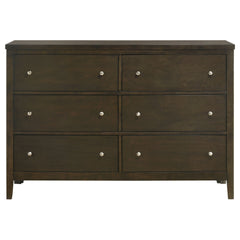 Clement Dark Cocoa 6-drawer Dresser Cabinet