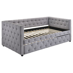 Cross Creek Grey Upholstered Twin Daybed with Trundle