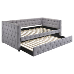 Cross Creek Grey Upholstered Twin Daybed with Trundle