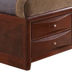Stylish Queen Storage Bed In Cherry Finish