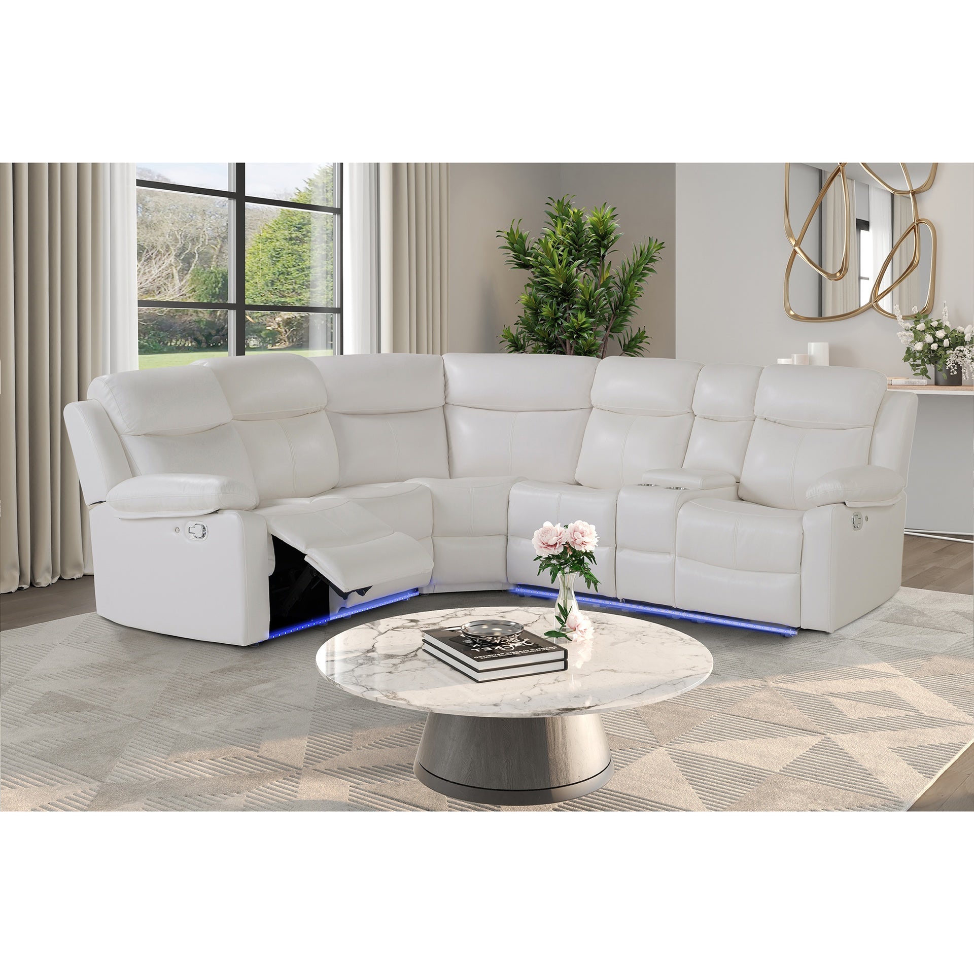 BLANCHE WHITE RIGHT ARM FACING SECTIONAL