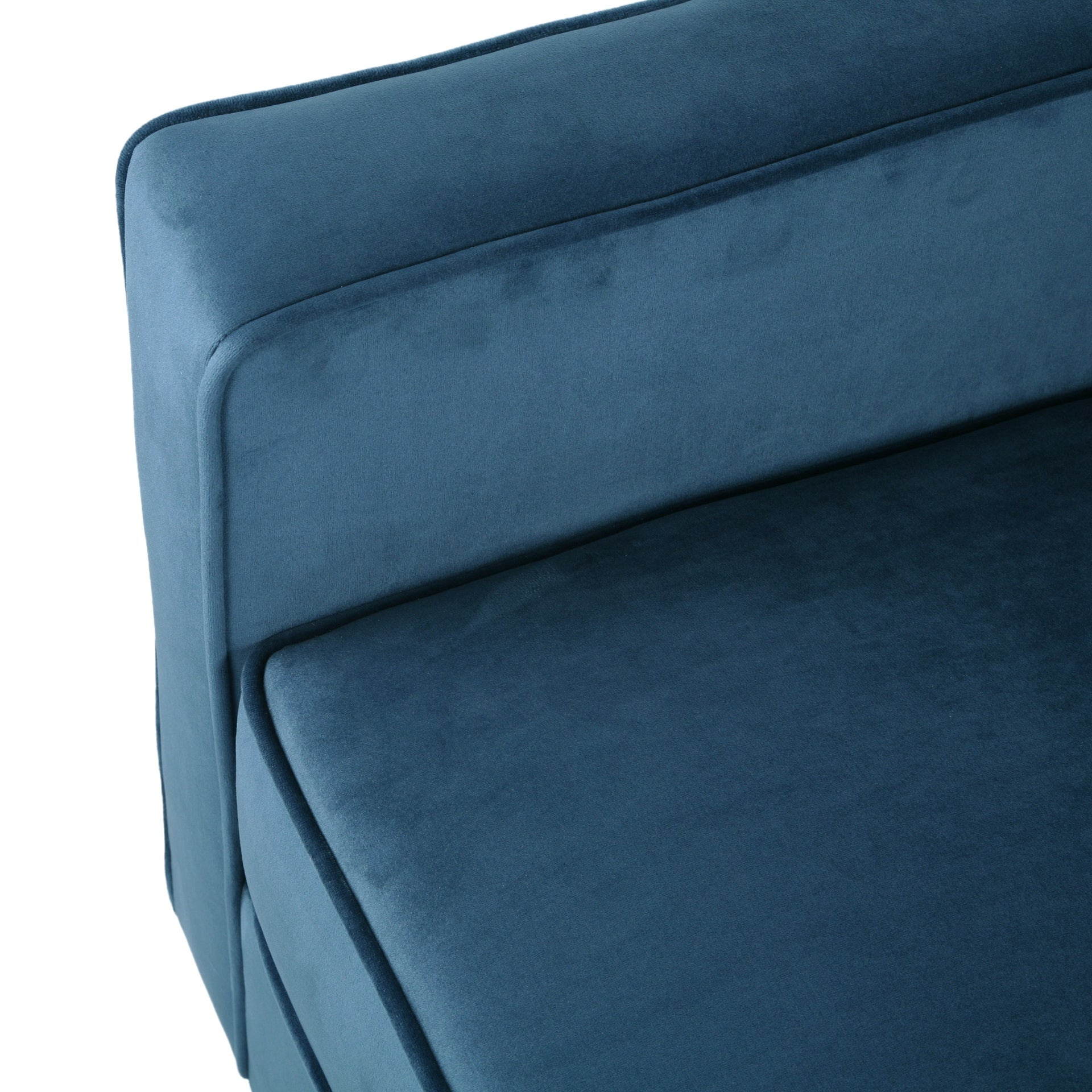 Blue Velvet Upholstered Club Chair