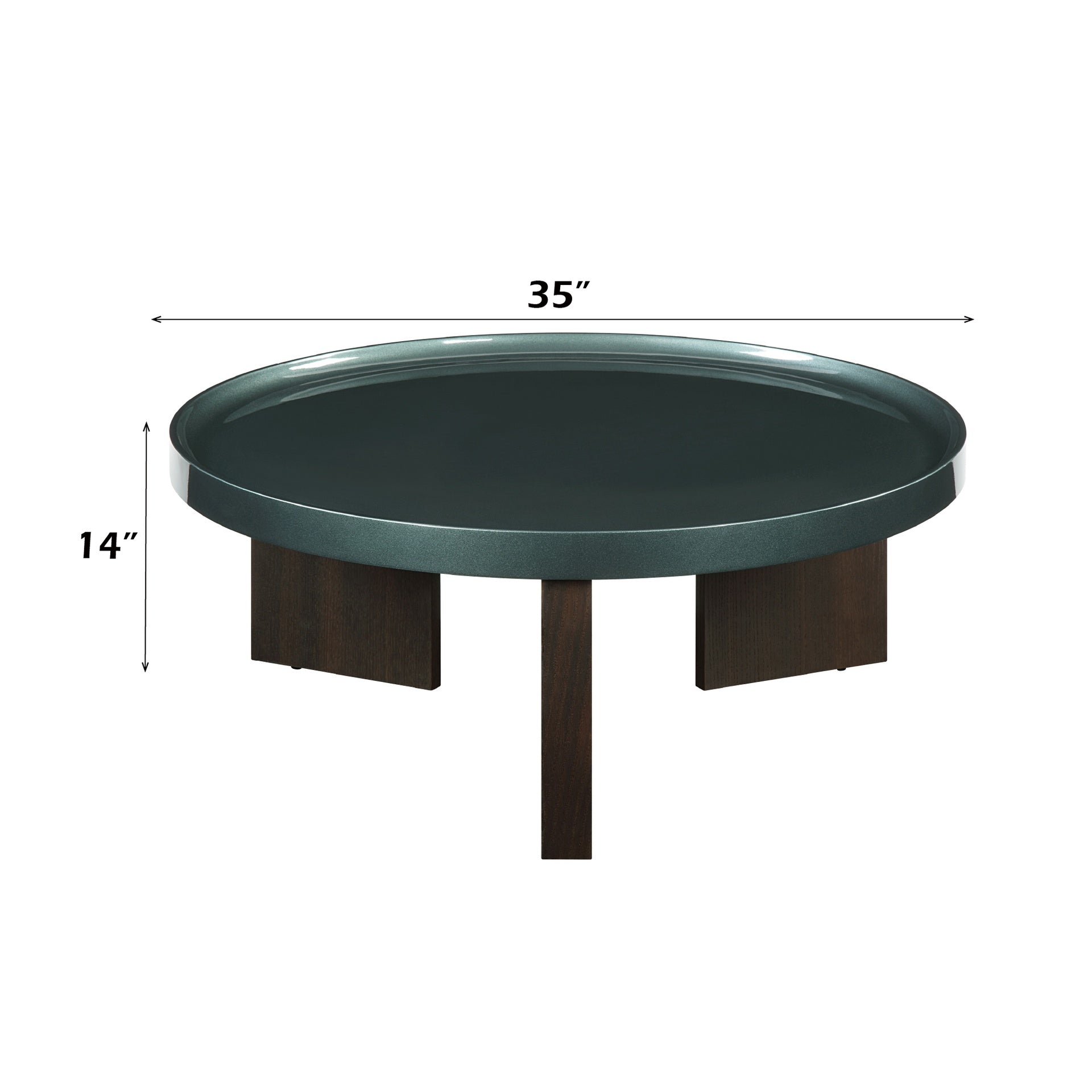 Lakita Blackish Green & Smoked Oak Coffee Table