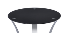 Geiger Black Glass & Chrome Finish End Table