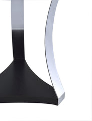 Geiger Black Glass & Chrome Finish End Table
