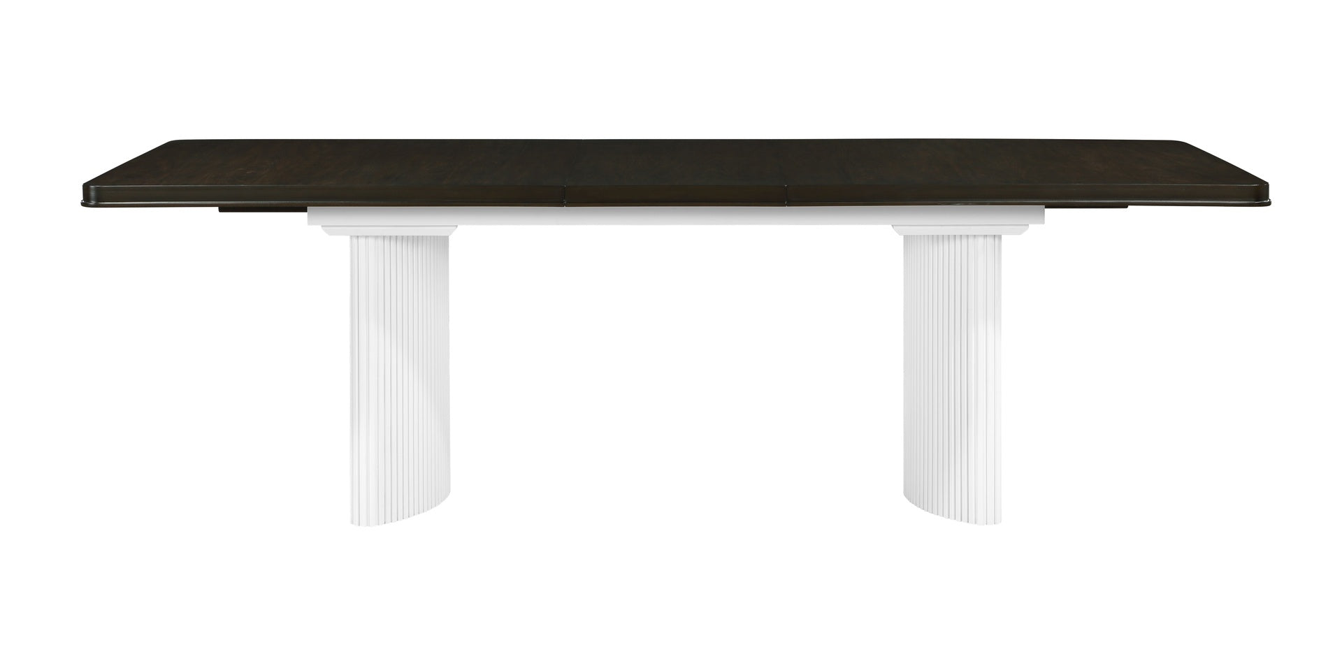 Carene White & Brown Finish Dining Table (With Leaf)