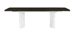 Carene White & Brown Finish Dining Table (With Leaf)