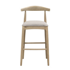 BAR STOOL IN PEBBLE FABRIC (SET OF 2)