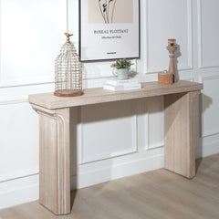 58in Modern Minimalist Wooden Console Table for Entryway, Living Room, and Hallway – Versatile Decorative Accent