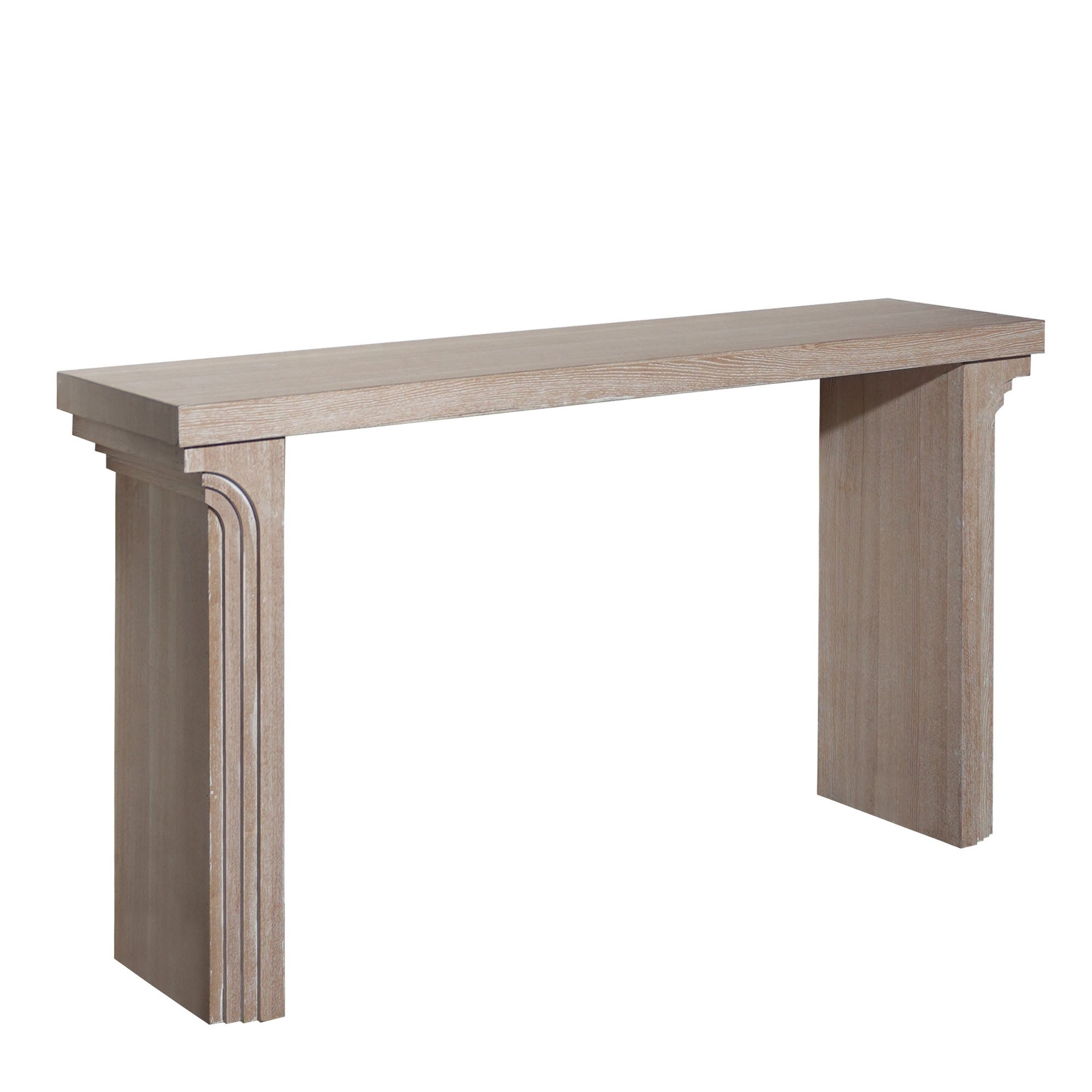 58in Modern Minimalist Wooden Console Table for Entryway, Living Room, and Hallway – Versatile Decorative Accent