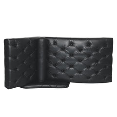 Chaise Lounge Arm Chair Indoor with Pillow and Solid Wood Legs, Leisure Accent Soft Chair with Tufted Back and Arm,Upholstered Chaise Couch Chair for Living Room, Bedroom,Black PU