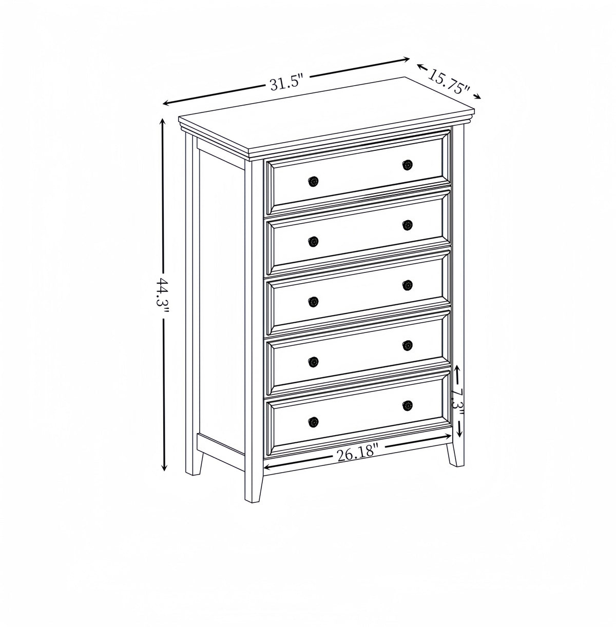 Modern 5 Drawers Dresser 5 Drawers Cabinet,Chest of Drawers Closet Organizers and Storage Clothes Storage Drawers Cabinet for Living Room, Farmhouse Dresser Organizer BEIGE