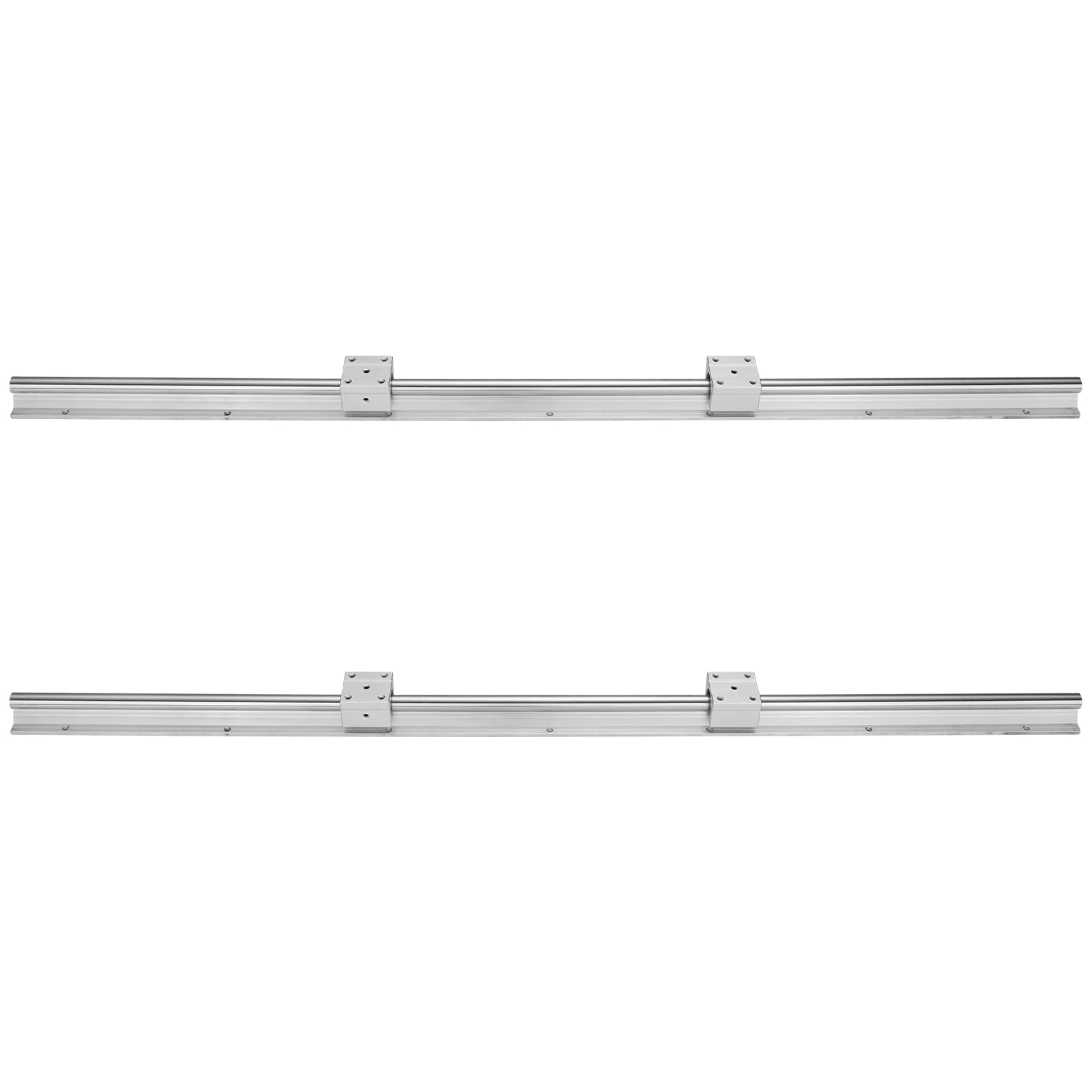 Linear Guide Rail Set, SBR20 1200mm, 2 PCS 47.2 in/1200 mm SBR20 Guide Rails and 4 PCS SBR20UU Slide Blocks, Linear Rails and Bearings Kit for Automated Machines DIY Project CNC Router Machines