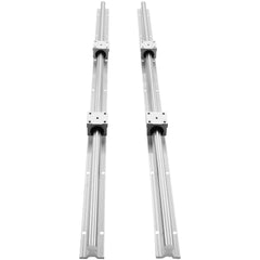 Linear Guide Rail Set, SBR20 1200mm, 2 PCS 47.2 in/1200 mm SBR20 Guide Rails and 4 PCS SBR20UU Slide Blocks, Linear Rails and Bearings Kit for Automated Machines DIY Project CNC Router Machines