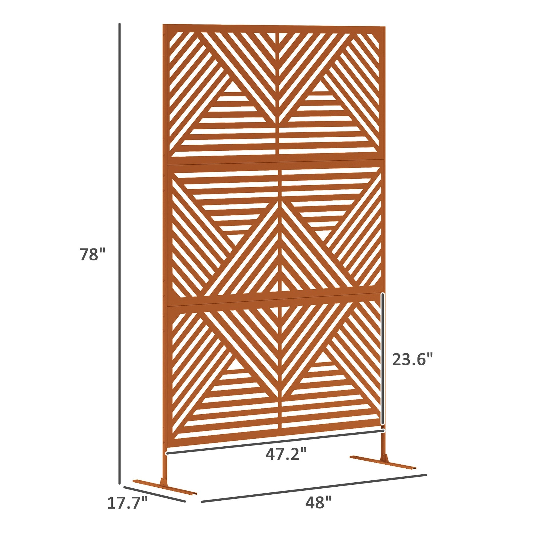 Metal Outdoor Privacy Screen,Decorative Privacy Fence Screen,Climbing Plant Trellis with Stand