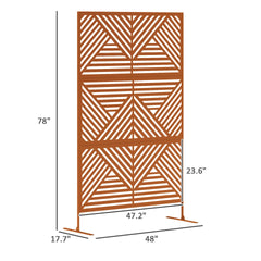 Metal Outdoor Privacy Screen,Decorative Privacy Fence Screen,Climbing Plant Trellis with Stand