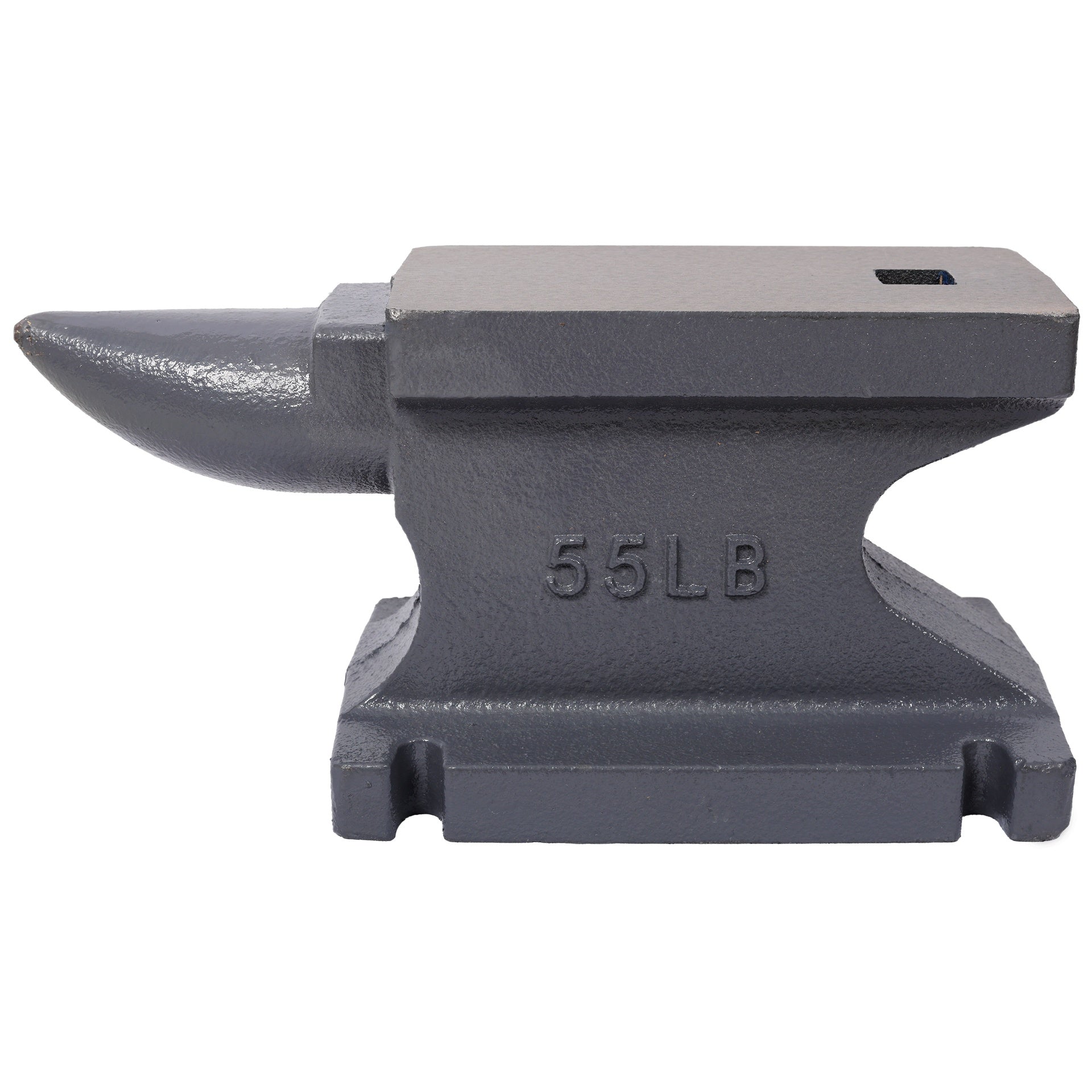 55LB(25KG)Cast Iron Anvil,with Square Horn and Stable Base,for Bending, Shaping,and Twisting,Gray