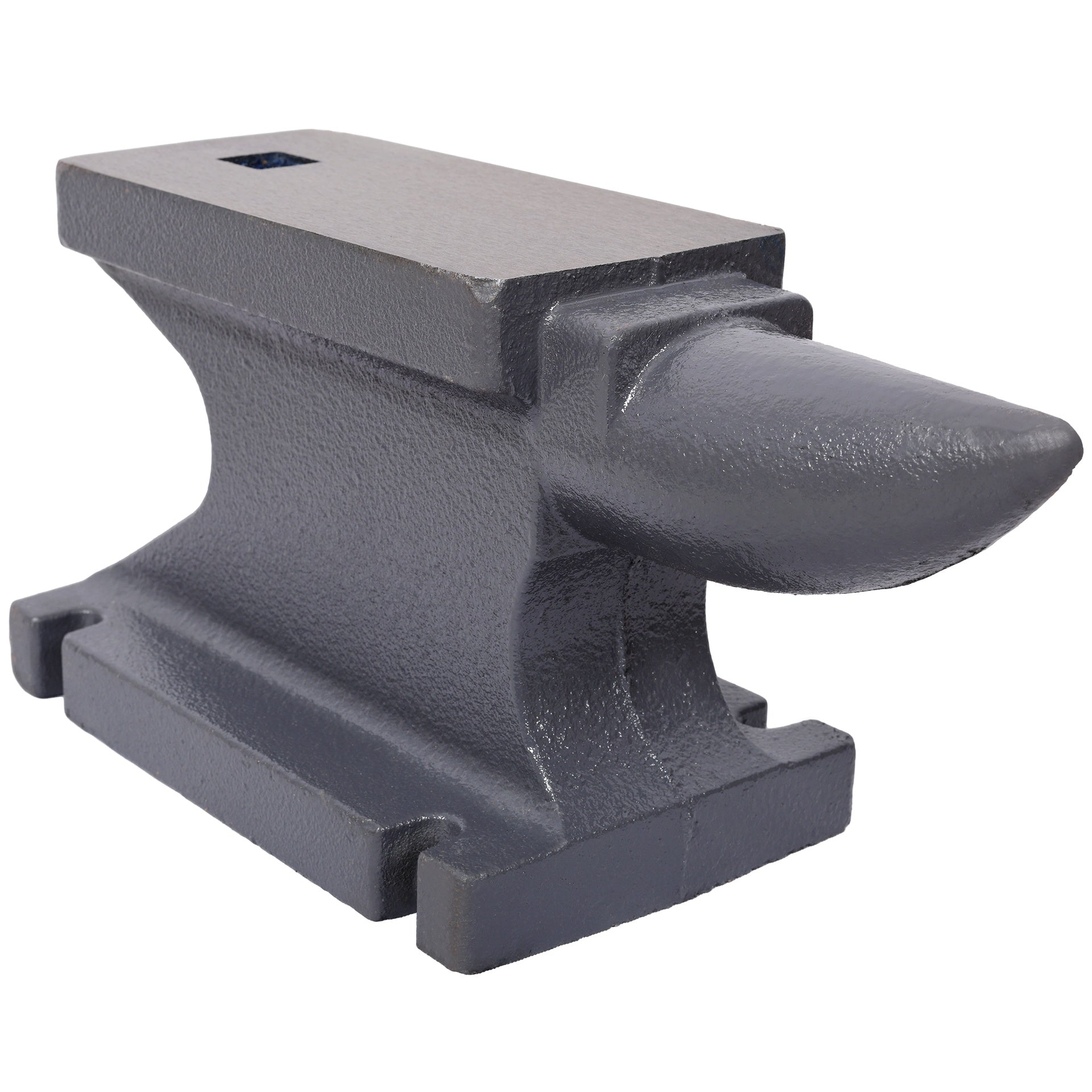 55LB(25KG)Cast Iron Anvil,with Square Horn and Stable Base,for Bending, Shaping,and Twisting,Gray