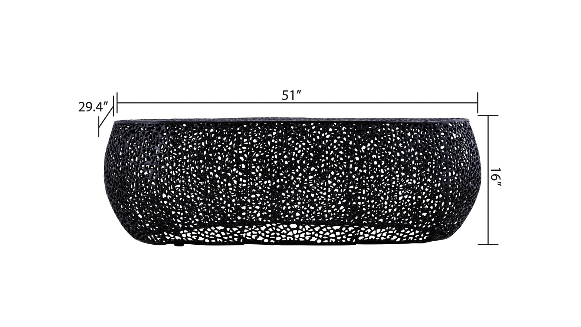T3601-50 Oval Coffee Table Black      same as G150108424  (NJ inventory)