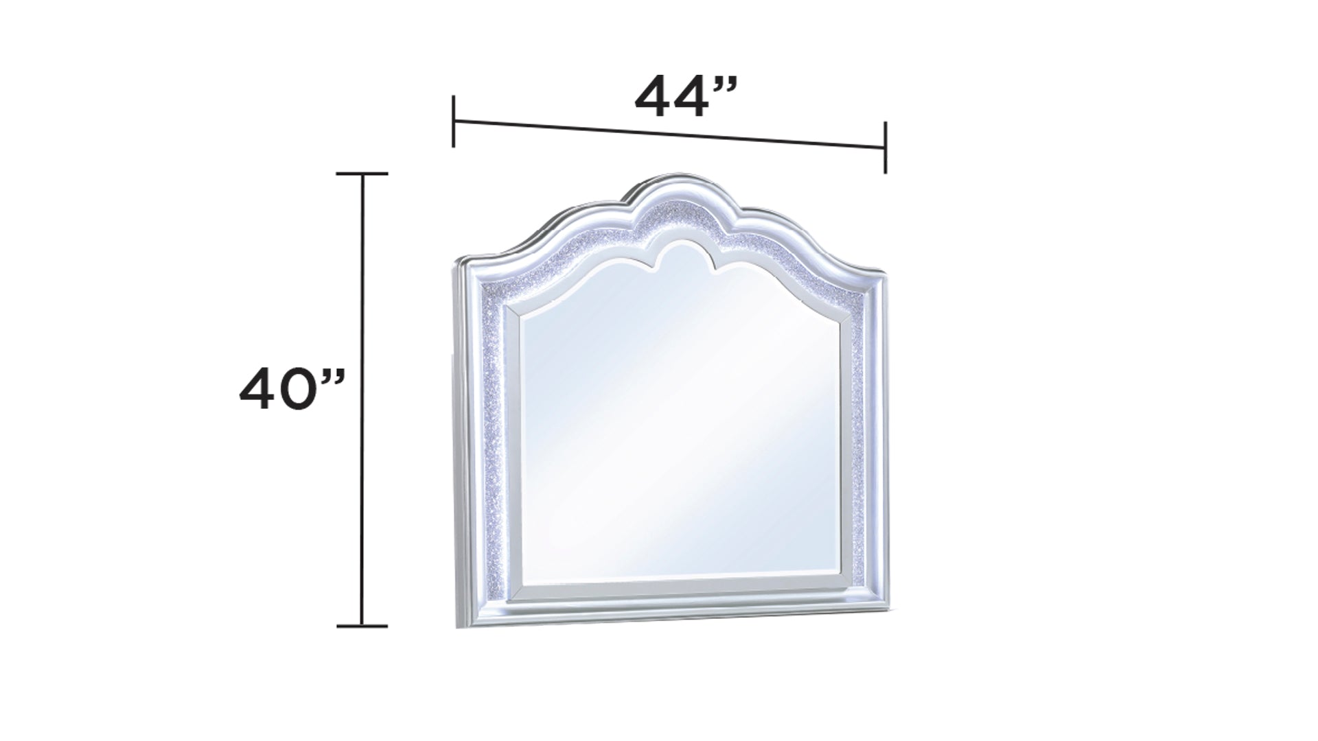 Mystic Contemporary Style Mirror made with wood in Silver (INCLUDES ONLY MIRROR) same as G150109161 (NJ inventory)