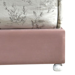 Pink Twin Tufted Headboard Upholstered Bed