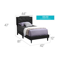 Chic Black Twin Bed For Ultimate Comfort